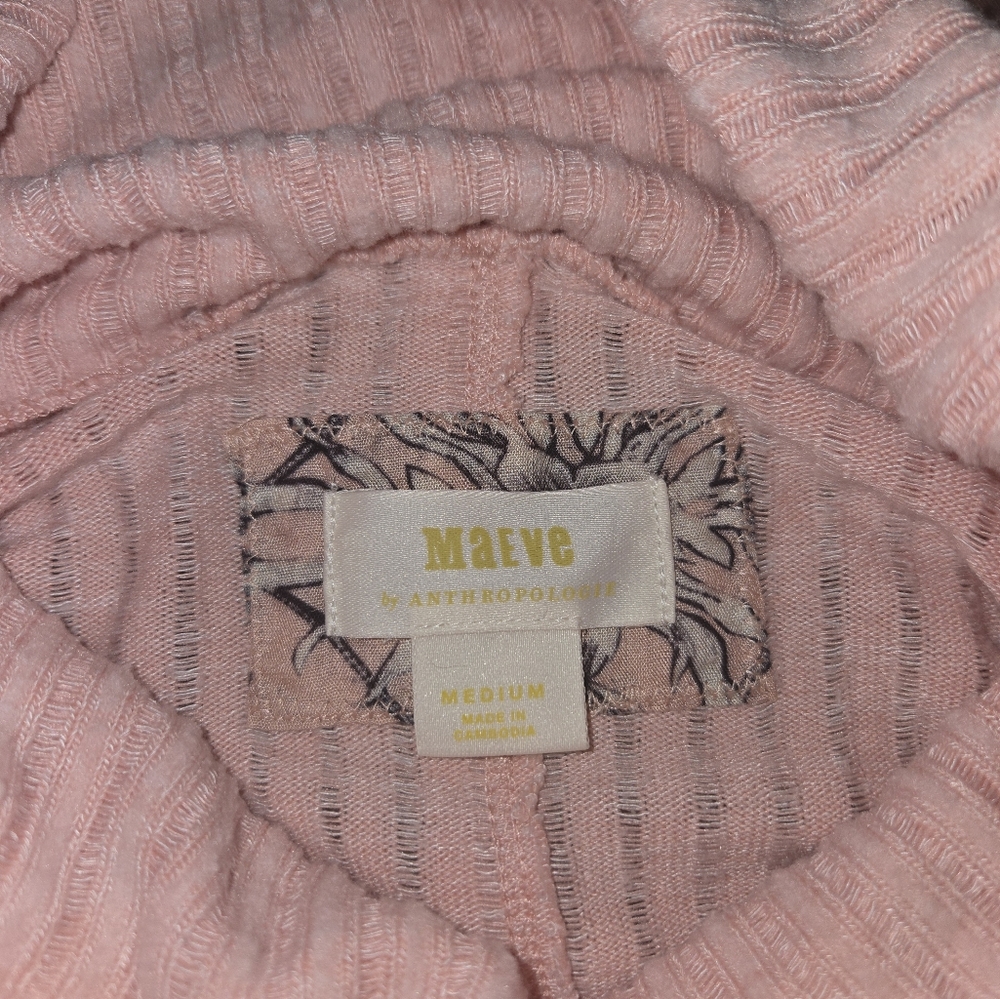 Maeve By Anthropologie Cowl Neck Baby Pink Soft Cozy Sweater - Picture 5 of 11